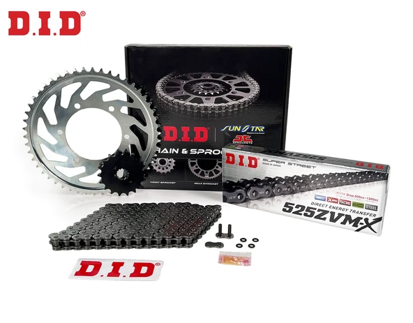 ZİNCİR DİŞLİ SETİ HONDA XL V TRANSALP ABS 700cc ZİNCİR: DID-525ZVM-X Çelik-118 ÖN DİŞLİ: SUNSTAR 15T ARKA DİŞLİ: JT 47T 2008-2011 ürün görseli 1