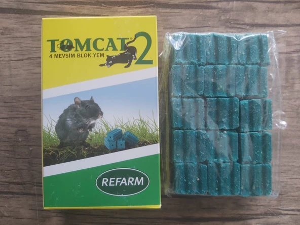 TOMCAT2 Blok 225gr Fare Yemi Zehiri 15adetX15GR= 225 GR. ürün görseli 1