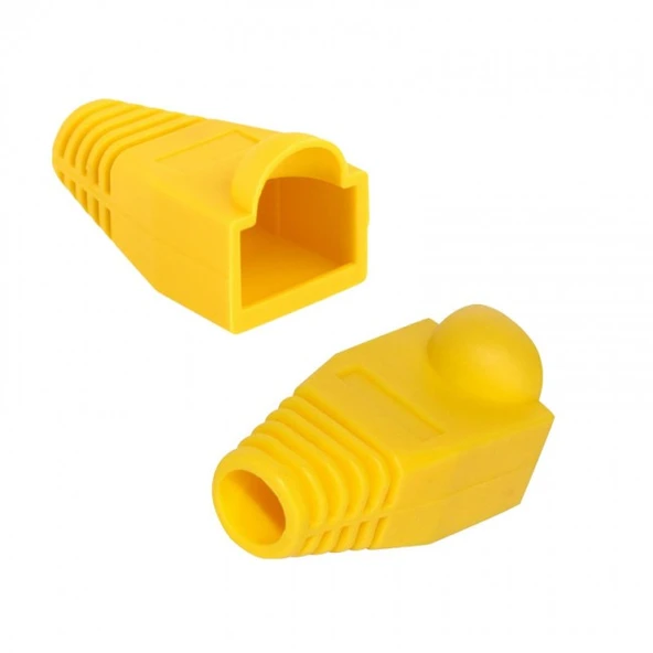 sarı Rj45 cover plastik Koruyucu kılıf  cat5,cat6 uyumlu 100 ad. ürün görseli 1