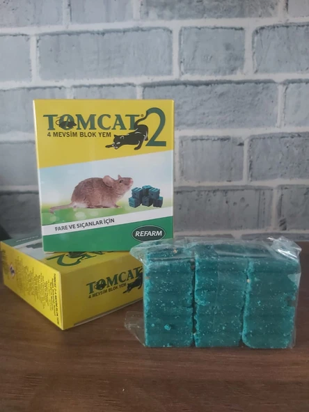 TOMCAT2 Blok Fare Yemi  15 GRX6adet 90GR  Zehiri İlacı ürün görseli 1