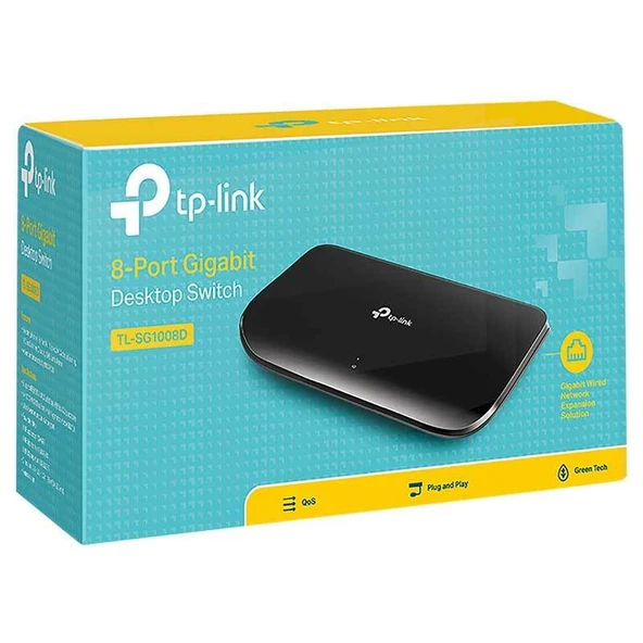 TP-Link TL-SG1008D 8 Port 10/100/1000 Gigabit Switch ürün görseli 1