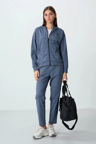 TOMMY LİFE T10BY-95306_01 BAYAN CEKET/DAR PAÇA EŞOFMAN TAKIMI PETROL ürün görseli 1