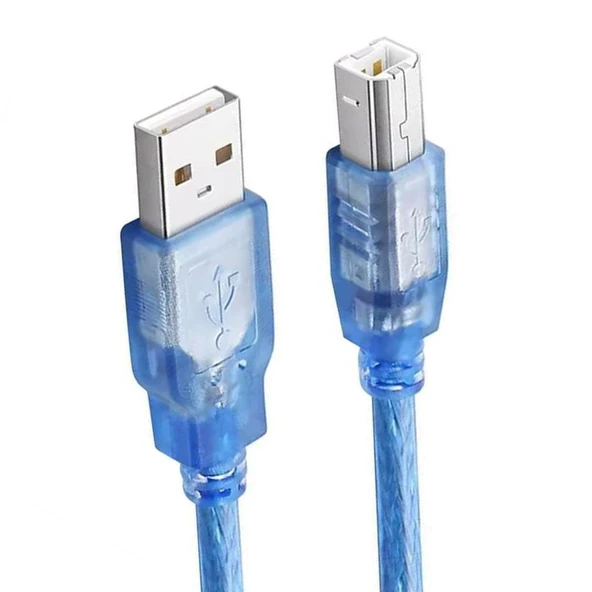Fully G-534DB Şeffaf Mavi 3 Metre Usb Yazıcı Kablosu ürün görseli 1