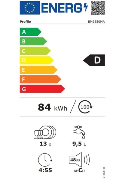 Profilo BM6380MA Bulaşık Makinesi 6 Programlı Inox - Resim 7