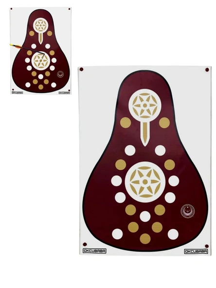 OKCUBABA Vinil Geleneksel Okçuluk Hedef Yüzü  80x115 cm Koyu Kahve ürün görseli 1