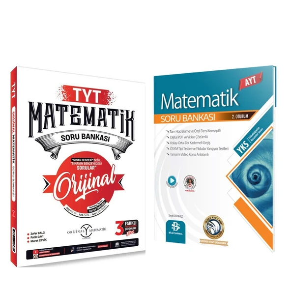 Orijinal Yayınları TYT Orijinal Matematik ve Bilgi Sarmal AYT Matematik Soru Bankası Seti 2 Kitap ürün görseli 1