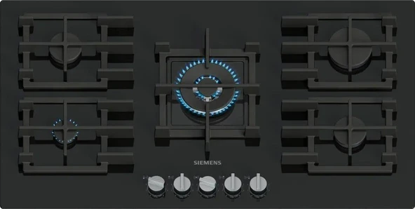 Siemens EP9A6QI40 Ocak Ankastre Gazlı Sert Cam Siyah ürün görseli 1
