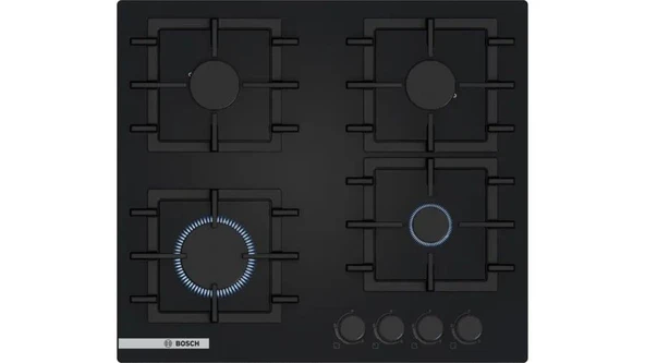 Bosch PNN6B6P40O Ocak Ankastre Gazlı Sert Cam Siyah ürün görseli 1