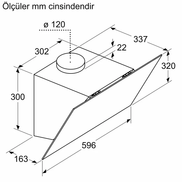 Bosch DWK64PJ20T Beyaz Duvar Tipi Ankastre Davlumbaz ürün görseli 1