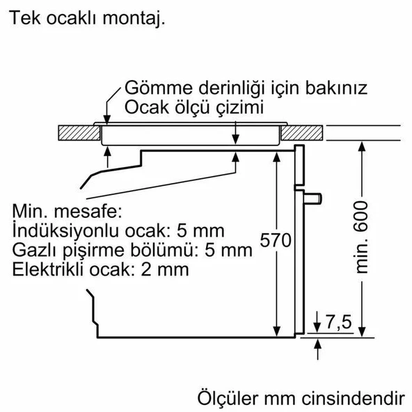 Siemens HJ852GYN0T Ankastre Fırın Gri 8 Program - Resim 9