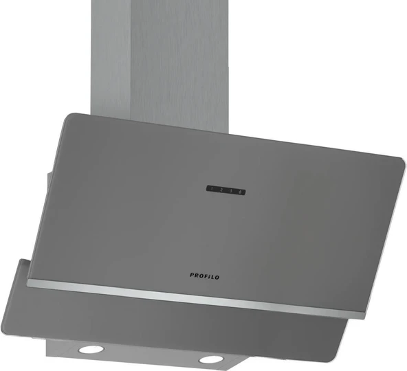 Profilo DVK8J671 Davlumbaz Platin Gri Cam Duvar Tipi ürün görseli 1