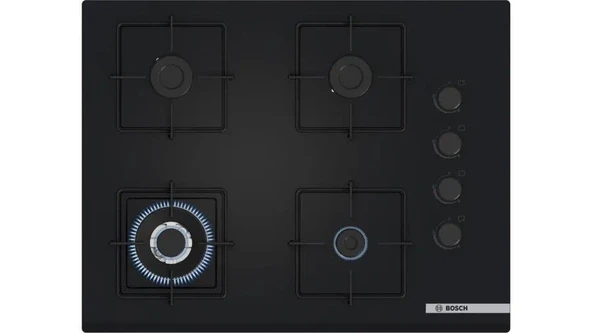 Bosch POH7C6P30O Ocak Ankastre Gazlı Sert Cam Siyah ürün görseli 1