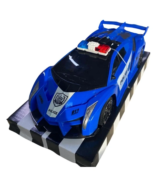 3D Işıklı Sesli Polis Arabası Oyuncak - Spor Araba ürün görseli 1