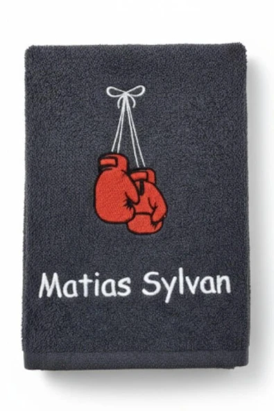 İsimli Boks Temalı Antreman Havlusu 50x90 cm ürün görseli 1