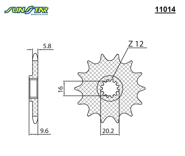 ÖN DİŞLİ KTM SX 65cc 2004-2020 - Resim 2