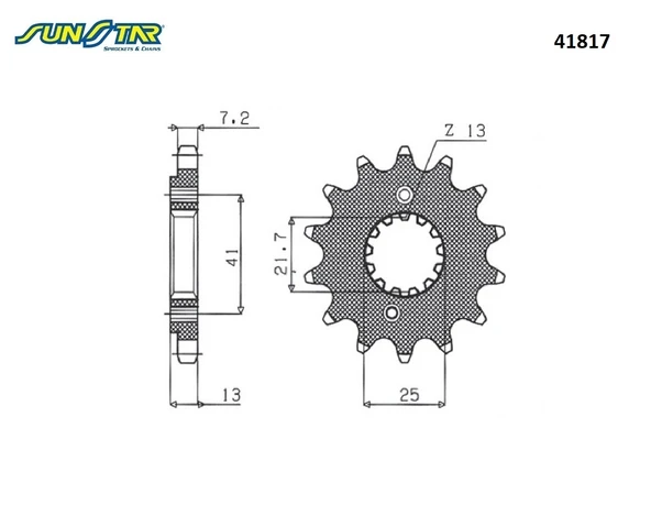 ÖN DİŞLİ HONDA VT C SHADOW 750cc 1997-2013 - Resim 2