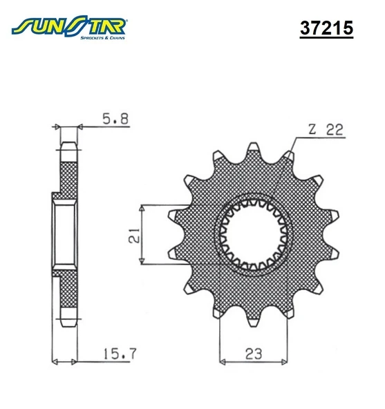 ÖN DİŞLİ YAMAHA XT 600 E 600cc 1990-2003 - Resim 2