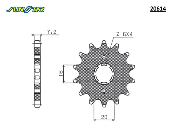 ÖN DİŞLİ YAMAHA YBR 125cc 2005-2014 - Resim 2