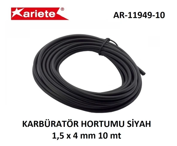 KARBÜRATÖR HORTUMU SİYAH 1,5 x 4 mm 10 mt UNIVERSAL cc ürün görseli 1