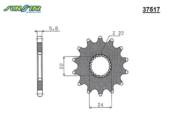 ÖN DİŞLİ APRILIA RS 125cc 2006-2011 ürün görseli 1