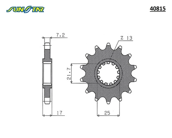 ÖN DİŞLİ HONDA CBF 500cc 2004-2008 - Resim 2