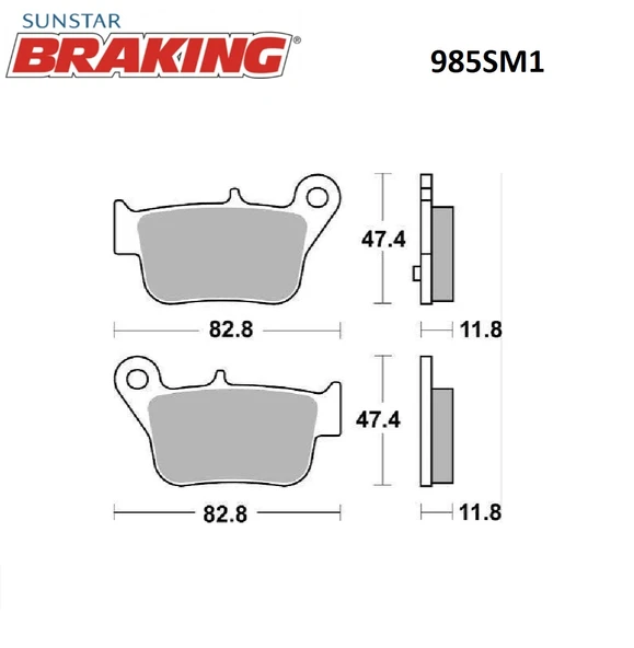 YARI METALİK FREN BALATASI SYM MAXSYM 600cc ARKA 2014-2015 ürün görseli 1
