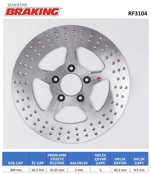 YUVARLAK ÖN FREN DİSKİ HARLEY D. XL 883 L SUPERLOW 883cc 2014-2018 ürün görseli 1