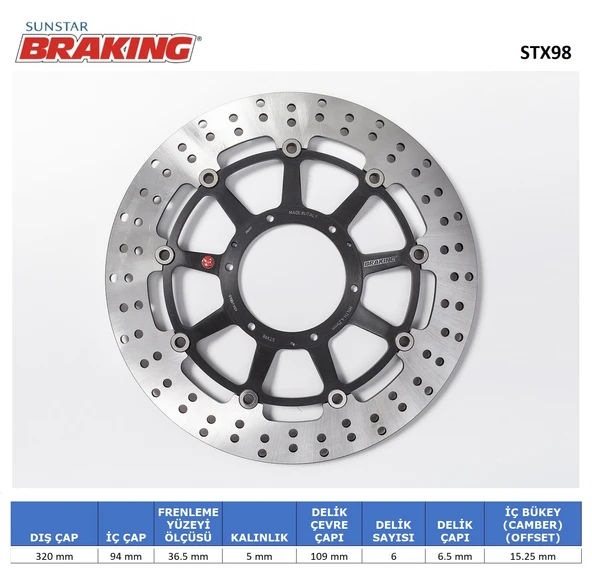 HONDA YUVARLAK ÖN FREN DİSKİ ÖN İKİ TAKIM KULLANIR 2014-2019 ürün görseli 1