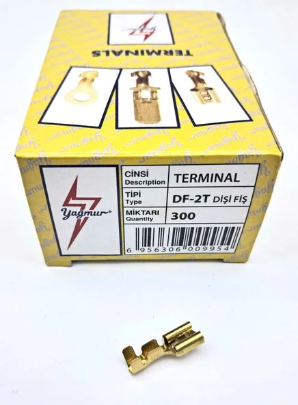 DF2T TIRNAKLI DİŞİ FİŞ 1 KUTU = 300 ADET UNIVERSAL cc ürün görseli 1