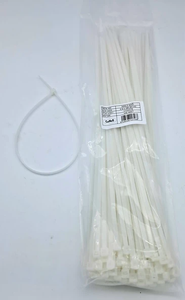 CIRT 4,8 MM X 400 MM KABLO BAĞI İTHAL BEYAZ 1 PAKET = 100 ADET UNIVERSAL cc ürün görseli 1