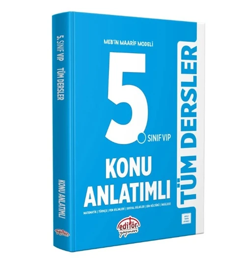 Editör 5.Sınıf Tüm Dersler Vip Konu Anlatımlı ürün görseli 1