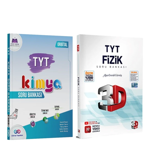Orbital TYT Kimya ve 3D Fizik Soru Bankası Seti 2 Kitap ürün görseli 1