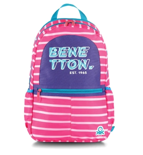 Benetton Sırt Çantası Okul Çantası Pembe Kod:03752 Orijinal ürün görseli 1