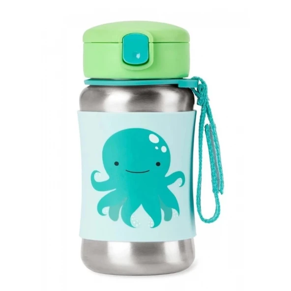 Skip Hop Zoo Pipetli Paslanmaz Çelik Suluk 350 Ml Ahtopot ürün görseli 1