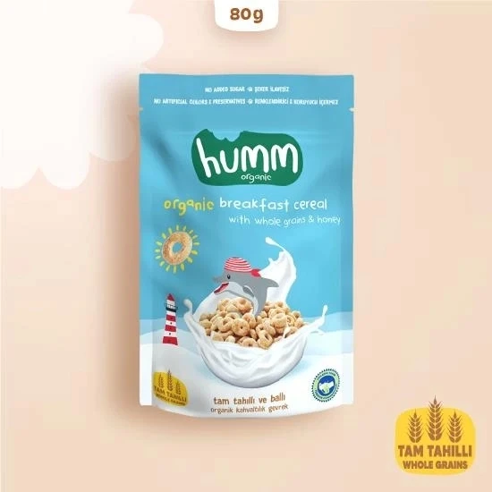 Mey İthalat® Humm Organik Tam Tahıllı ve Ballı Kahvaltılık Gevrek 80 Gr ürün görseli 1