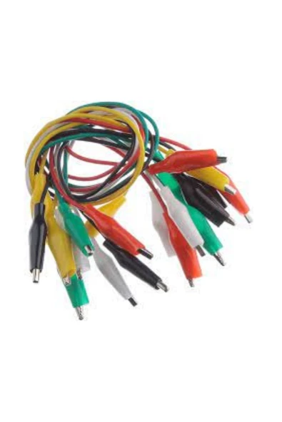 Fapatech Arduino 6 siyah 4 kırmızı 2 yeşil 12 Adet Krokodil Set Uzun ürün görseli 1