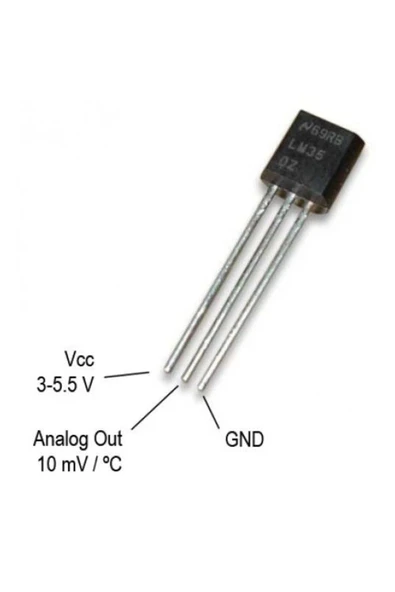 Fapatech Lm35 Sıcaklık Sensörü (orjinal) - Resim 3