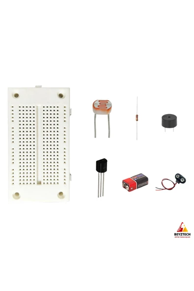 Fapatech Fotodirenç ve Transistör ile Otomatik Gece Lambası Elektronik Devre Eğitim Seti / E-Pdf İçerikli ürün görseli 1