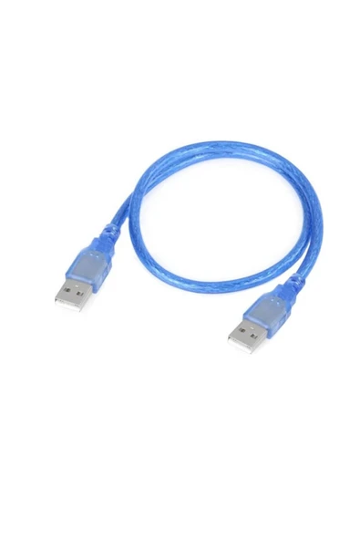 Fapatech USB 2.0 Erkek To Erkek Data Ve Şarj Kablosu Mavi 50cm ürün görseli 1