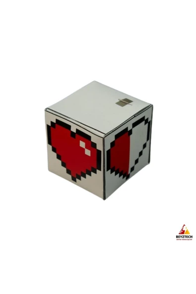Fapatech Origami 8-Bit Kalp Küp Kağıt Devre Kendin Yap Seti –STEM Eğitici-E- Pdf içerikli ürün görseli 1