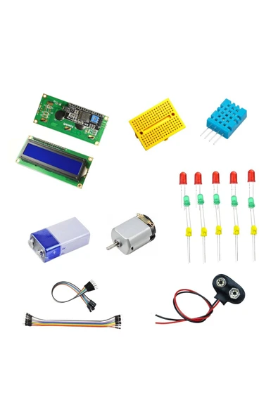 Fapatech Arduino 16x2 LCD Ekran - I2C Lehimli Mavi Display ,Dht11  - Ek  Set ürün görseli 1