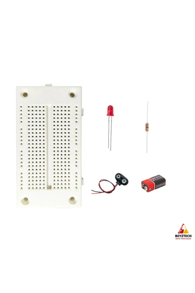 Fapatech Breadbord Basit Led Devresi Temel Elektronik Devre Eğitim Seti / E-Pdf İçerikli ürün görseli 1