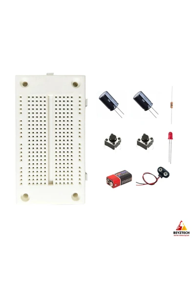 Fapatech Seri ve Paralel kondansatörler Temel Elektronik Devre Eğitim Seti / E-Pdf İçerikli ürün görseli 1