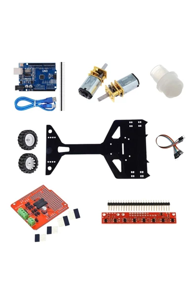 Fapatech Arduino Çizgi İzleyen Robot Geliştirme Kiti (Demonte Montajsız) ürün görseli 1