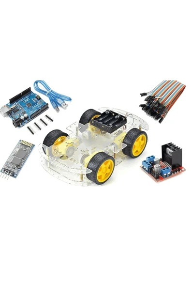 Fapatech Bluetooth Robot Araba Kiti - 4wd Full Set ürün görseli 1