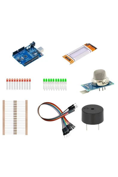 Fapatech Arduino ile MQ-2 Gaz Sensörü ile Duman Dedektörü Proje Seti/ E-Pdf İçerikli ürün görseli 1