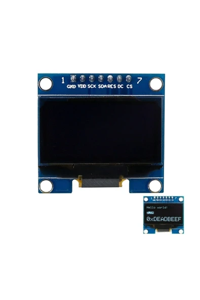 Fapatech 1.3 inç OLED ekran modülü 1.3 "128x64 Beyaz ürün görseli 1