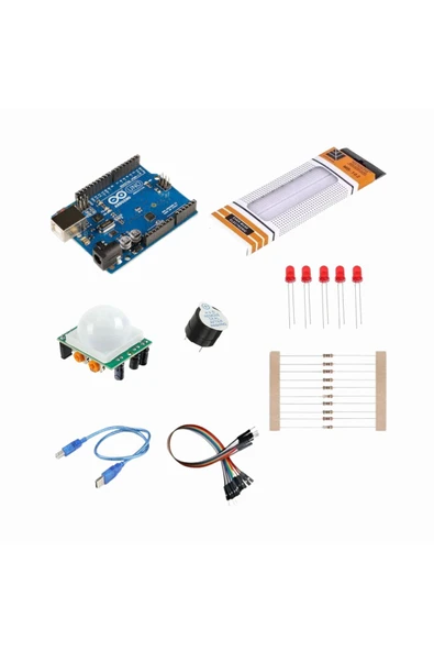 Fapatech Arduino Pır  Hareket Sensörünü Kullanarak Hırsız Alarmı Proje Seti/ E-Pdf Devre Şemalı İçerikli ürün görseli 1