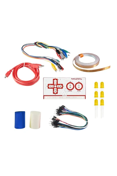 Fapatech Makey Makey Deluxe Kit - Bakır Folyo İletken Bant 5mm , Oyun Hamuru ,LED Eğitici Kodlama STEM Seti ürün görseli 1