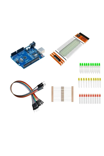 Fapatech Arduino İle Trafik Lambası Yapım Proje Seti - E-Pdf İçerikli ürün görseli 1